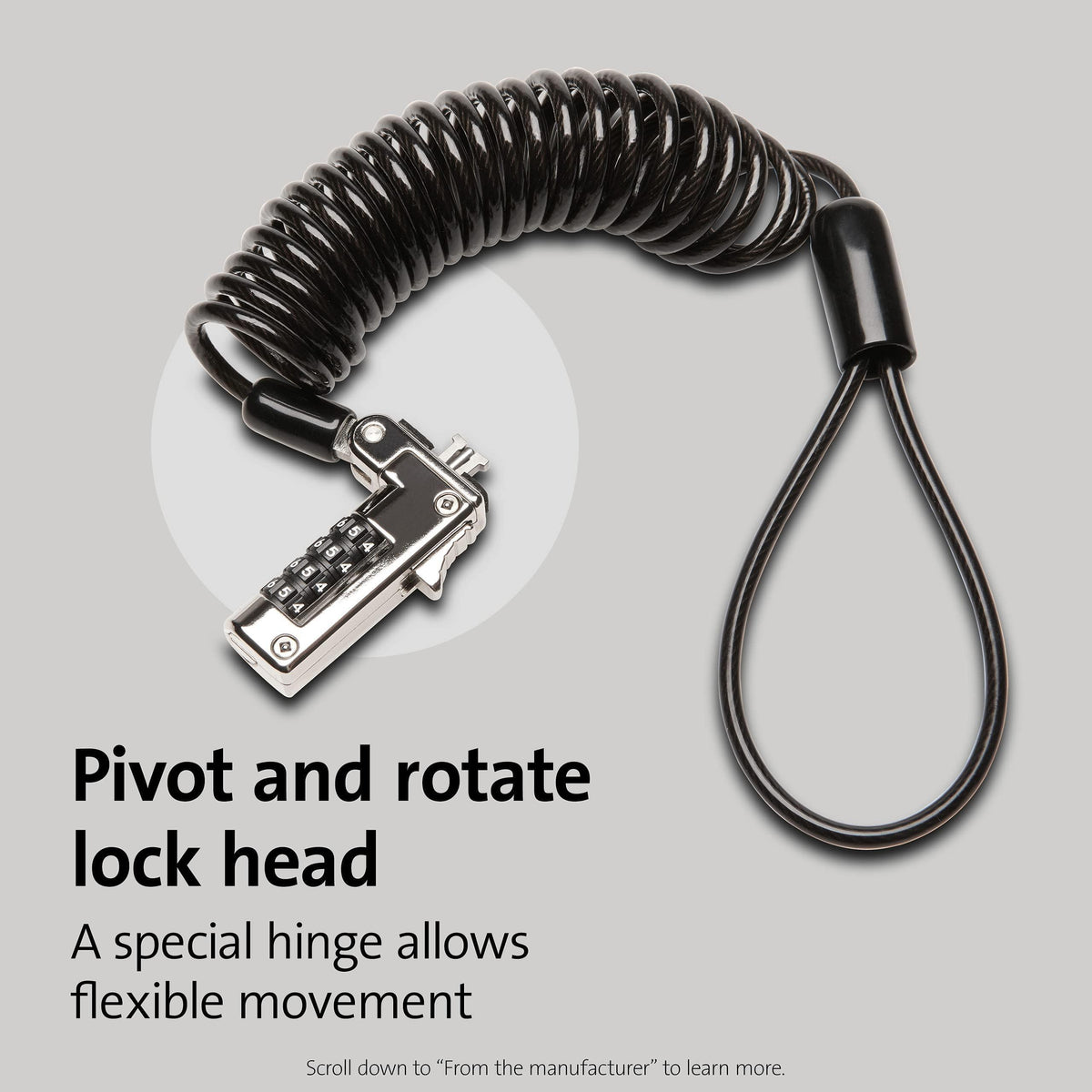 Kensington Slim NanoSaver Portable Combination Lock for Nano Slot (K60627WW)