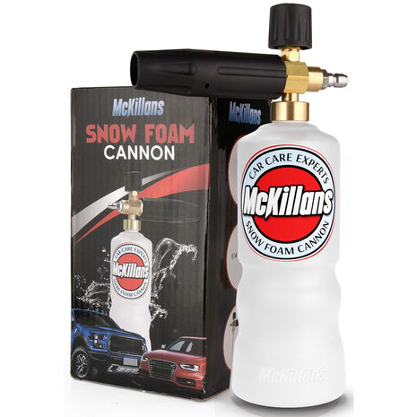 McKillans Foam Cannon for Pressure Washer (Wide Mouth) - Car Wash Snow Foam Cannon Lance Pressure Washer Soap Dispenser for Car Washing with Adjustable Thick Foam + 1/4 Quick Connector