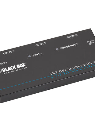 Black Box DVI-D Splitter with Audio and HDCP, 1 x 2