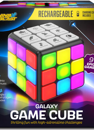 Rechargeable Game Activity Cube - Toys for Boys and Girls - 9 Fun Brain & Memory Games - Birthday Gifts for Age 6, 7, 8, 9, 10, 11, 12 Year Old Kids Teens - Best Boy Toy Gift Ideas
