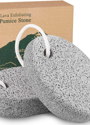 2PCS Natural Pumice Stone, Asqraqo Lava Pedicure Tools Hard Skin Callus Remover for Feet and Hands - Foot File Exfoliation to Remove Dead Skin, and Callusess