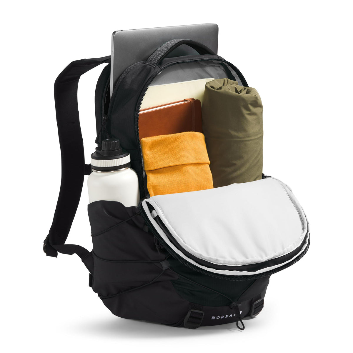 THE NORTH FACE Borealis Commuter Laptop Backpack | Water Repellent Finish, 16" Laptop Sleeve, Large Main Compartment for Everyday Carry, TNF Black/TNF Black-NPF, One Size