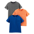 Simple Joys by Carter's Baby Boys' 3-Pack Short-Sleeve Tee Shirts, Grey/Orange/Royal Blue, 3T