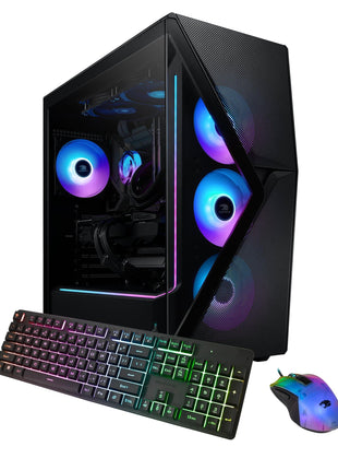 iBUYPOWER Slate MESH Gaming PC Desktop Computer (AMD Ryzen 7 9700X CPU, AMD Radeon RX 7800XT 16GB GPU, 32GB DDR5 Non-RGB 5200MHz RAM (16x2), 1TB NVMe SSD, WiFi Ready, Windows 11 Home) - SMA7R78XT02