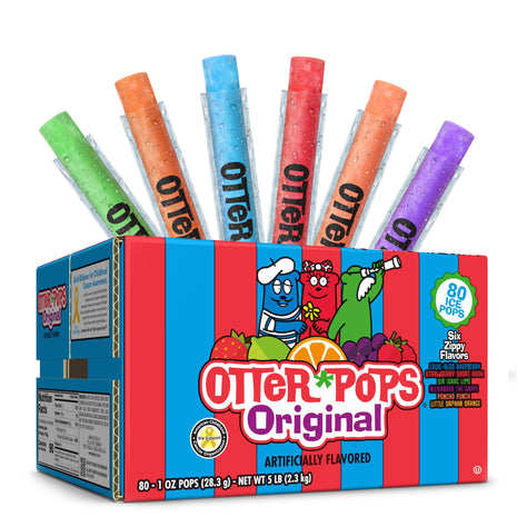 Otter Pops Freezer Pops, Original Variety Pack, 1oz, 80 Count