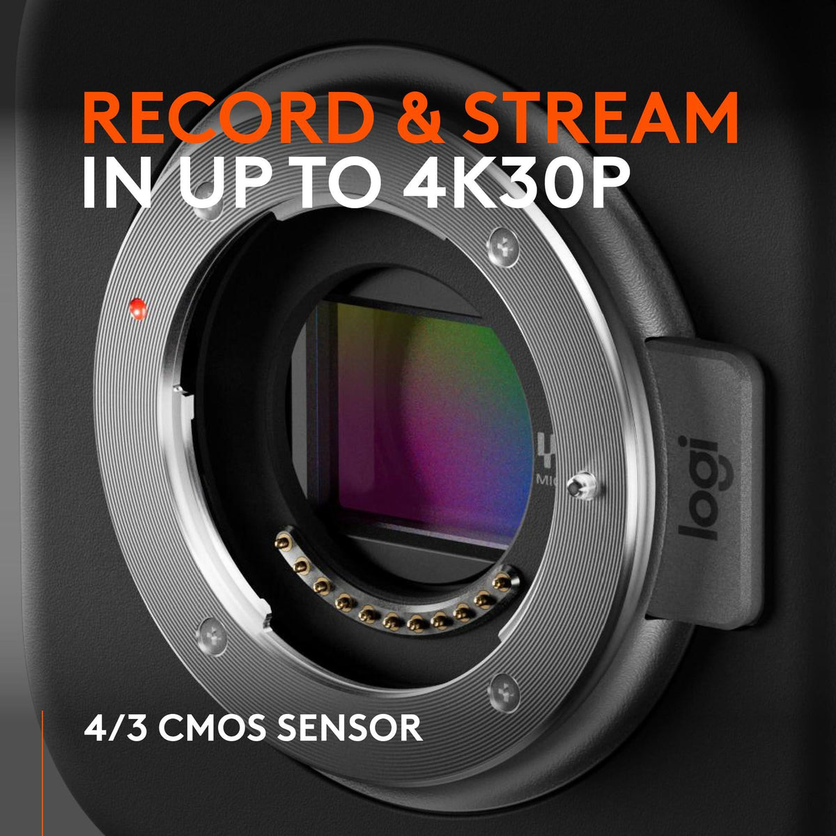 Logitech for Creators Mevo Core Wireless Live Streaming Camera, 4K Video Camera with Interchangeable Lens, Multicam Ready, Intuitive App Control