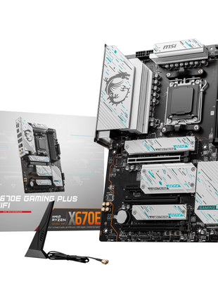 MSI X670E GAMING PLUS WIFI Gaming Motherboard (AMD Ryzen 9000/8000/7000 Series Processors, AM5, DDR5, PCIe 5.0, SATA 6Gb/s, M.2 slots, USB 3.2 Gen 2, Wi-Fi 6E, Bluetooth 5.3, 2.5Gbps LAN, HDMI/DP,ATX)