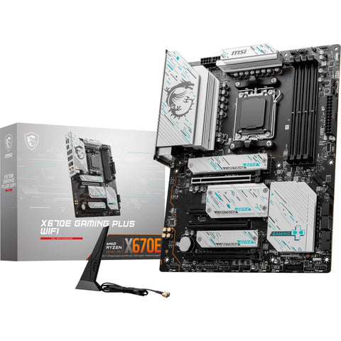 MSI X670E GAMING PLUS WIFI Gaming Motherboard (AMD Ryzen 9000/8000/7000 Series Processors, AM5, DDR5, PCIe 5.0, SATA 6Gb/s, M.2 slots, USB 3.2 Gen 2, Wi-Fi 6E, Bluetooth 5.3, 2.5Gbps LAN, HDMI/DP,ATX)