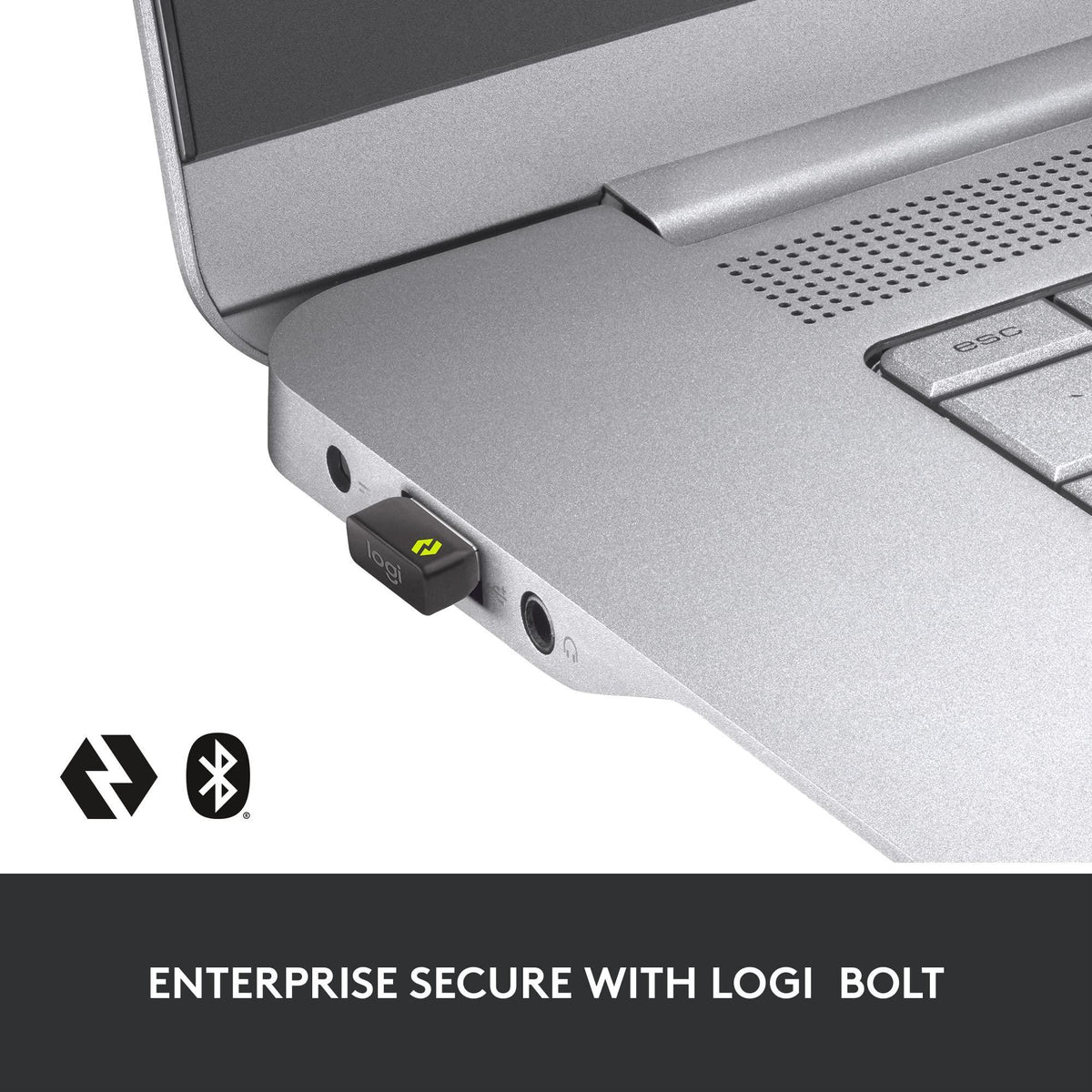 Logitech MX Master 3S for Business, Wireless Mouse with Quiet Clicks, 8K DPI, Secured Logi Bolt USB Receiver, Bluetooth, USB-C Charging, MagSpeed Scrolling, Windows/Mac/Chrome/Linux - Graphite