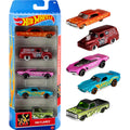 Hot Wheels 1:64 Scale Die-Cast Toy Cars 5-Pack, Set of 5 Toy Race Cars, Hot Rods, Character Cars, Rescue or Pick-Up Trucks (Styles May Vary)