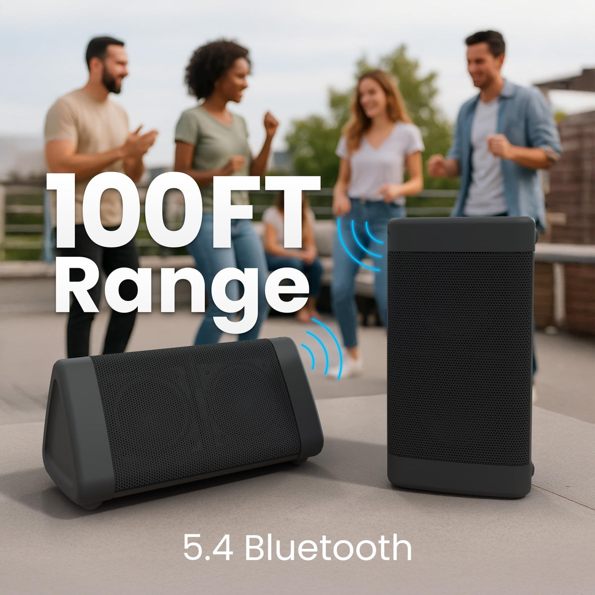 OontZ Angle 3 Portable Bluetooth 5.4 Speaker | 12W Sound, 24-Hr Battery, 100Ft Wireless Range, IPX5 Water-Resistant, Budget-Friendly for Travel, Outdoor & Home (Black)
