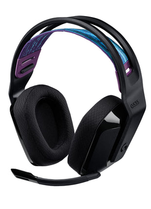 Logitech G535 Lightspeed Wireless Gaming Headset - Lightweight on-Ear Headphones, flip to Mute mic, Stereo, USB Rechargeable - Black