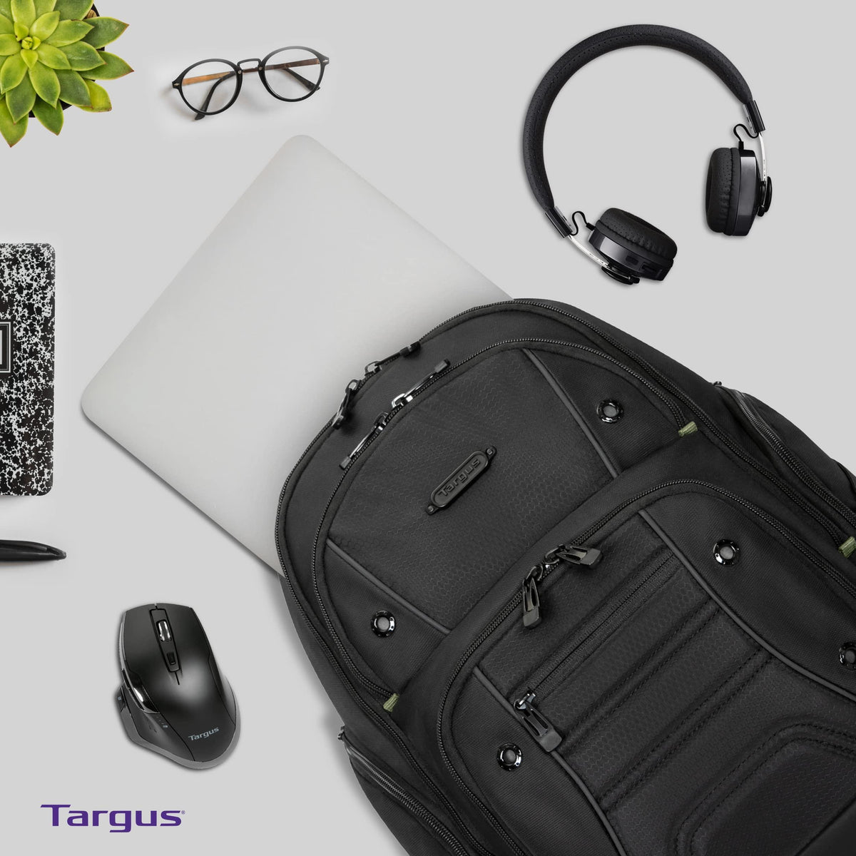 Targus Drifter Essentials Laptop Backpack, Travel Backpack for Laptops up to 16" Backpack for Men & Women, College Back Pack Bookbag or Work Backpack, School Bag Travel Backpack Black(TBB63805GL)
