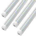 SHOPLED 8FT 100W 15000LM 6000K Cool White High Output Linkable T8 Tube Fixtures, V-Shaped, 8 Foot Lights for Garage, Warehouse, 4 Pack