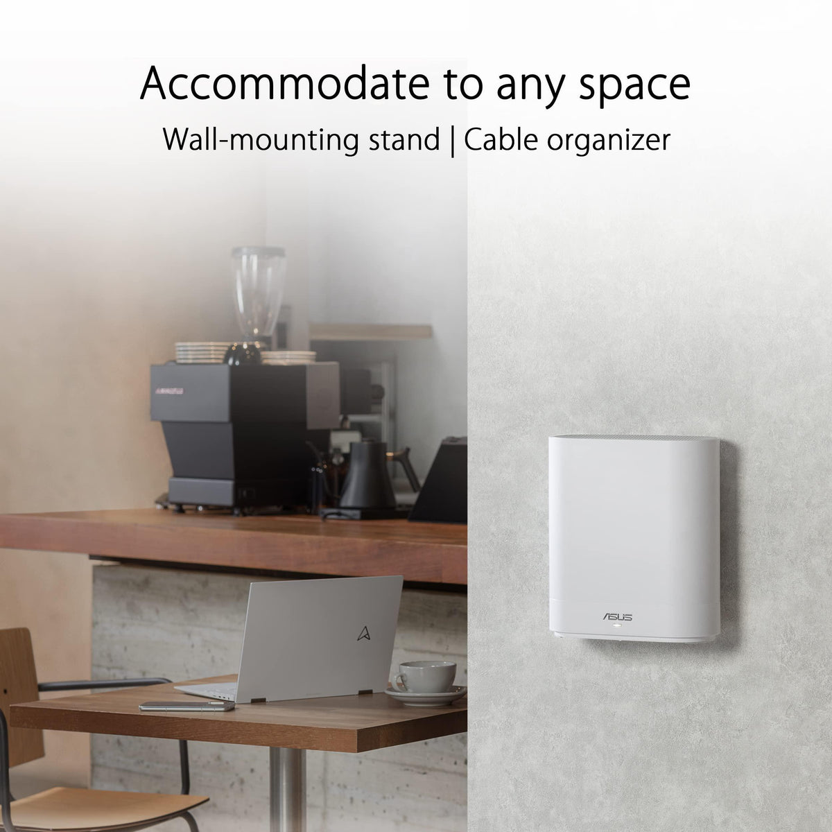 ASUS ExpertWiFi EBM68 AX7800 Tri-Band Business Mesh WiFi 6 System (1 Pack) - Custom Guest Portal & SDN, Easy Setup & Remote Management, Free Commercial-Grade Network Security & VPN, VLAN, Backup WAN