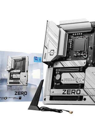 MSI Z790 Project Zero Gaming Motherboard (Support 14th/13th/12th Gen Intel Processors, LGA 1700, DDR5, PCIe 5.0, M.2 Slots, 2.5Gbps LAN, USB 3.2 Gen2, HDMI/DP, Wi-Fi 7, Bluetooth 5.4, ATX)