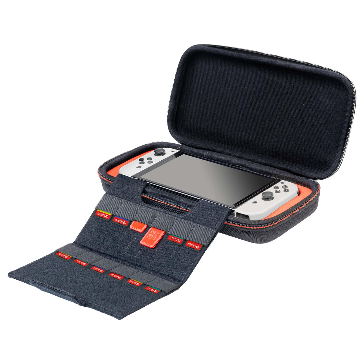 R.D.S. Industries, Inc. - Licensed Nintendo Switch 2, OLED & Nintendo Switch Systems Mario Kart Game Traveler Deluxe Travel Case – Holds System, Card Cases, & Game Cards, (NS212MKW)