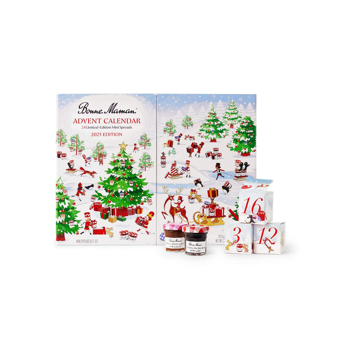 Bonne Maman 2025 Limited Run Edition Advent Calendar, 24 Mini Spreads