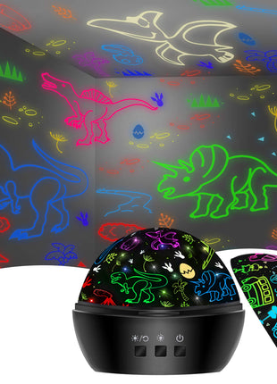 Dinosaur Night Light Toys for 3-8 Year Old Boys,2 in 1 Dino Projection for 2-10 Year Kids,Boys Girls Gifts,Suitable for Chirstmas Xmax Easter Birthday