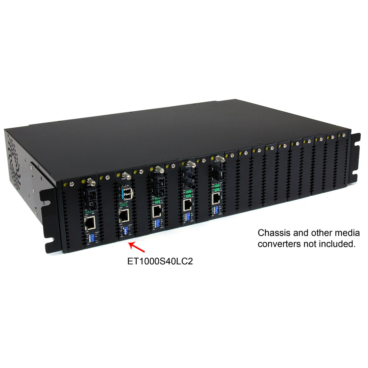 StarTech.com Single-Mode (SM) LC Fiber Media Converter for 10/100/1000 Network - 40km - Gigabit Ethernet - 1310nm- with SFP Transceiver, TAA (ET1000S40LC2)