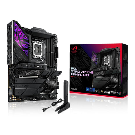ASUS ROG Strix Z890-E Gaming WiFi Intel Z890 LGA 1851 ATX Motherboard, Advanced AI PC-Ready, 18+2+1+2 Stages, DDR5, WiFi 7, 7X M.2, ThunderboltTM 4, USB Type-C, AI Overclocking, Cooling & Networking