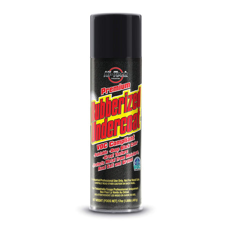 Hi-Tech Premium Rubberized Undercoat Spray – Rust Prevention, Moisture & Gravel Resistant – Paintable, Deep Black Finish – 19.4 oz Aerosol – VOC Compliant