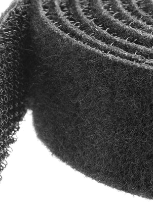 StarTech.com 50ft. Hook and Loop Roll - Cut-to-Size Reusable Cable Ties - Bulk Industrial Wire Fastener Tape - Adjustable Fabric Wraps - Black (HKLP50)