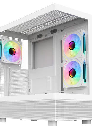 Sama Neview 4361 White Dual USB3.0 and Type C Tempered Glass ATX Mid Tower