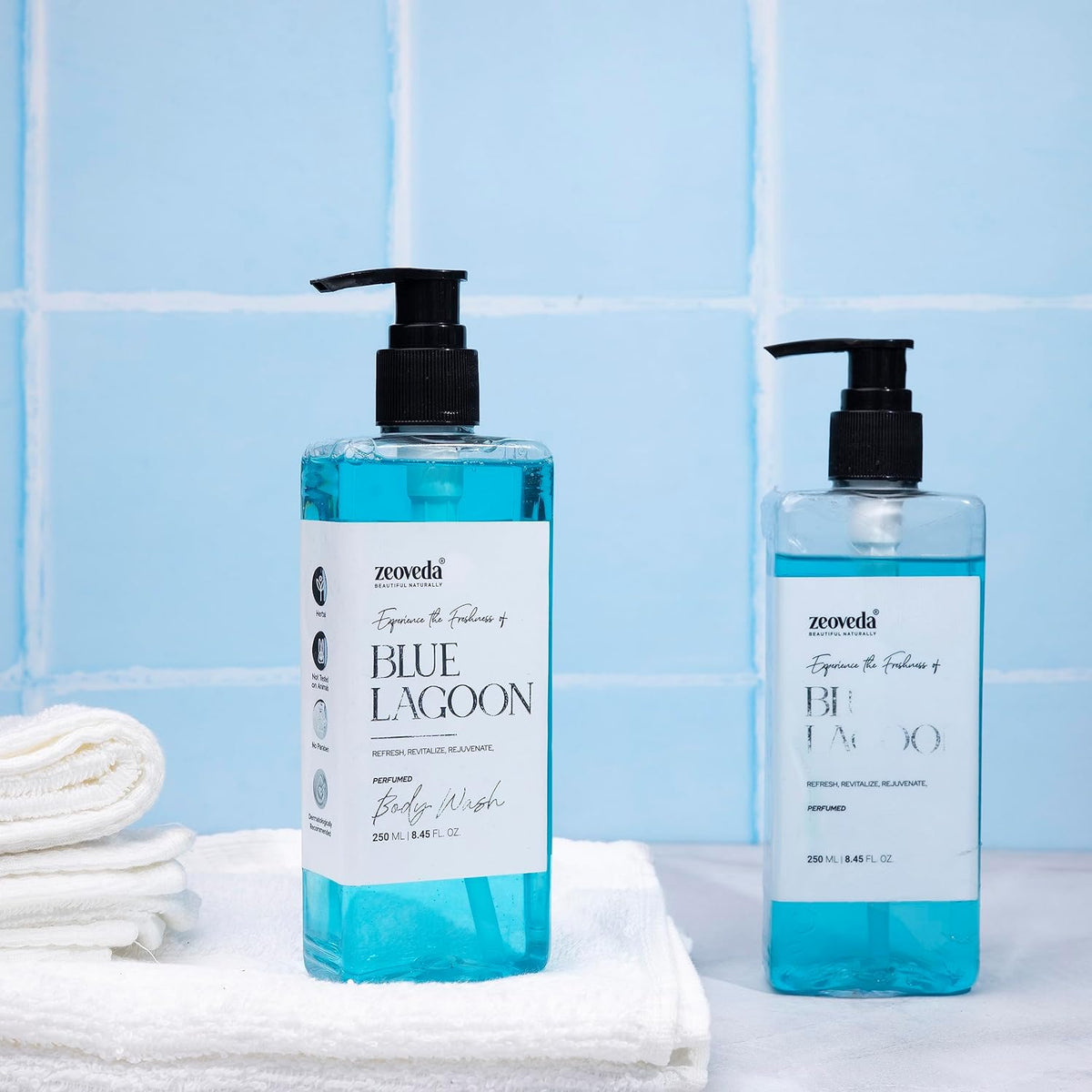 Zoeveda Blue Lagoon Perfumed Body Wash | With Mint Extract | Energizing & Revitalising Shower Gel | Paraben Free - 250 ML