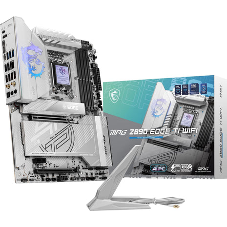 MSI MPG Z890 Edge TI WiFi Gaming Motherboard (Support Core Ultra Series 2 Intel Processors, LGA 1851, DDR5, PCIe 5.0, M.2, SATA, 5Gbps LAN, USB Type-C, Wi-Fi 7, Bluetooth 5.4, Thunderbolt 4, ATX)