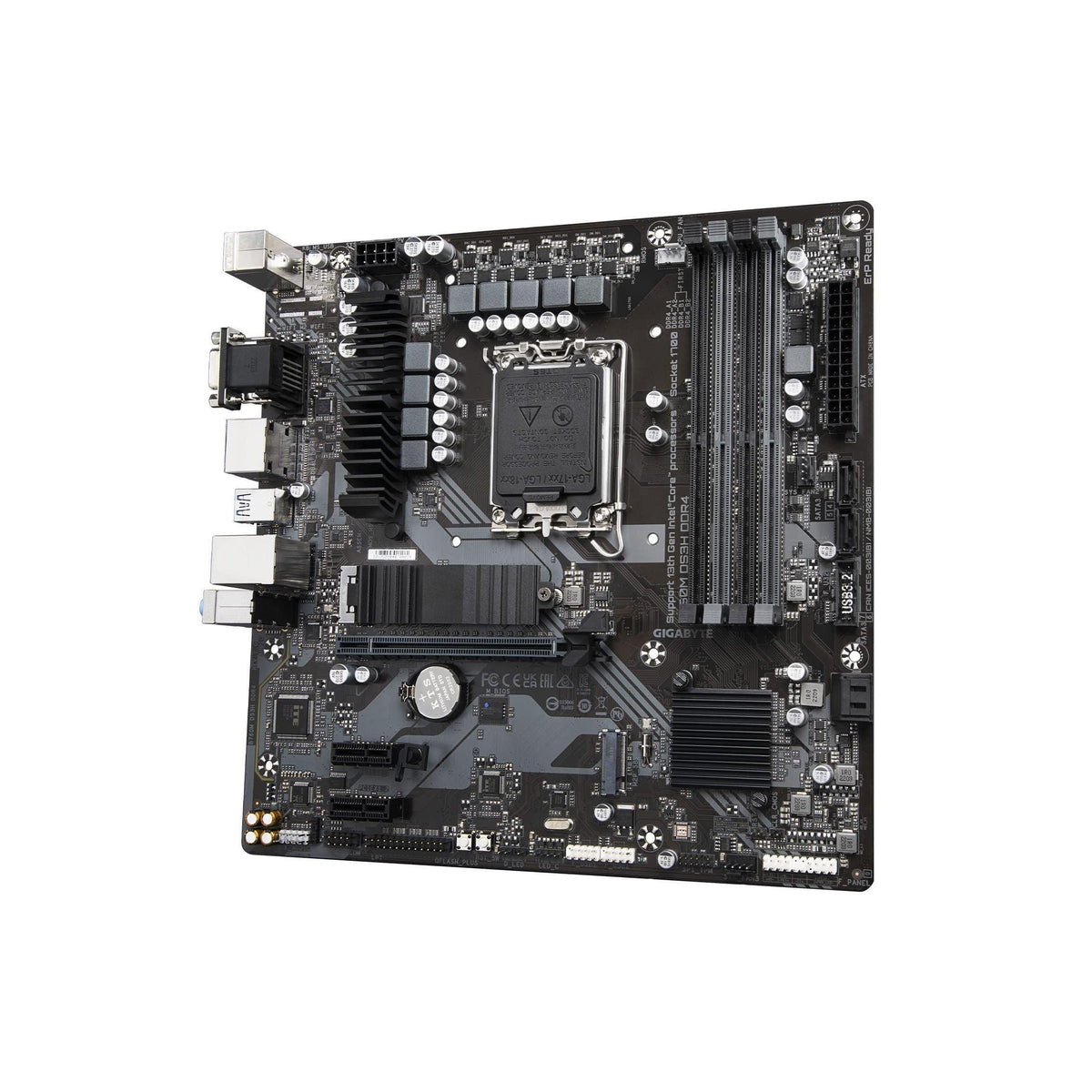 GIGABYTE B760M DS3H DDR4 (LGA 1700/ Intel/ B760/ M-ATX/ DDR4/ Dual M.2/ PCIe 4.0/ USB 3.2 Gen 2 Type-C/ 2.5GbE LAN/Q-Flash Plus/PCIe EZ-Latch/Gaming Motherboard)