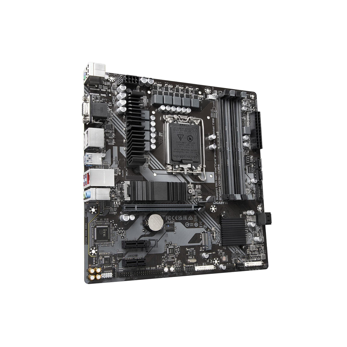 GIGABYTE B760M DS3H DDR4 (LGA 1700/ Intel/ B760/ M-ATX/ DDR4/ Dual M.2/ PCIe 4.0/ USB 3.2 Gen 2 Type-C/ 2.5GbE LAN/Q-Flash Plus/PCIe EZ-Latch/Gaming Motherboard)