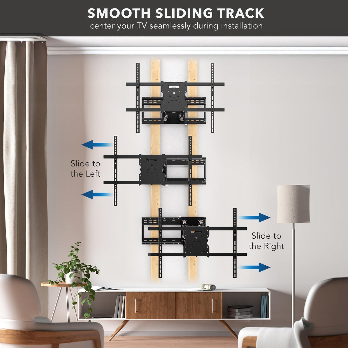 Mount-It! Full Motion TV Wall Mount with 39 Inch Long Extension Arms - 275 Lbs Capacity Heavy Duty Dual Arm TV Mount | Large 800 x 600mm VESA Holds 65 to 110 Inch TVs | Fits 16 and 24 Inch Studs
