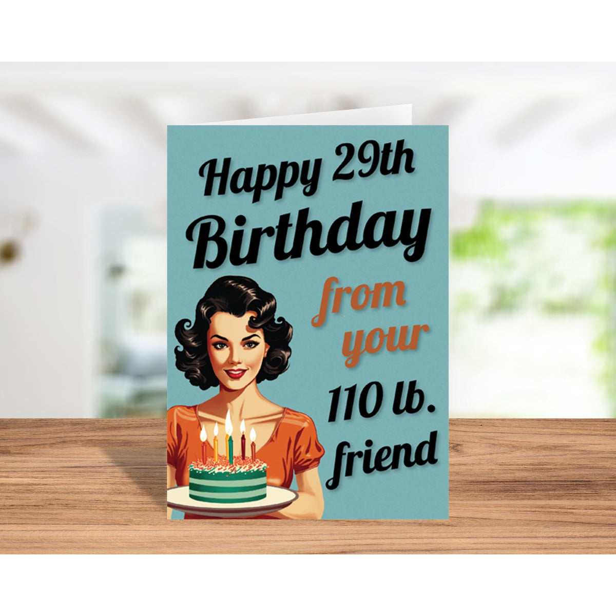 Katie Doodle - Funny Birthday Cards for Women, Friend (Handmade in USA) - Great for 30th, 40th, 50th, 60th, 70th, 75th, 80th, 90th Birthday Gifts for Women Her Friends - Includes 1 Card & 1 Envelope