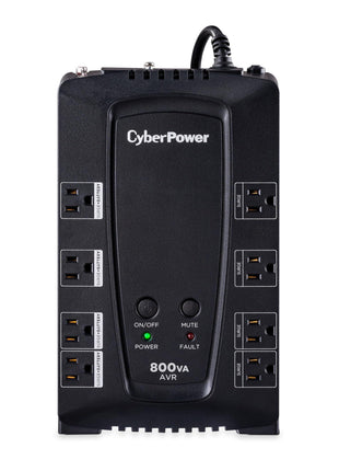 CyberPower CP800AVR AVR UPS Battery Backup and Surge Protector, 800VA/450W, 8 Outlets, Compact, UL Certified