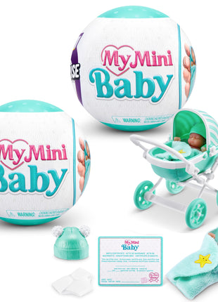 5 Surprise My Mini Baby Series 1 (2 Pack) by ZURU, Collectible Mystery Capsule, Toy for Girls, Realistic Miniature Baby, Playset and Accessories