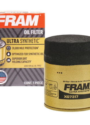 FRAM Synthetic XG7317P 20K Mile Change Automotive Replacement Engine Oil Filter for Synthetic Oil Changes, Premium Vehicle Engine Protection Oil Filter for Select Vehicle Model Years