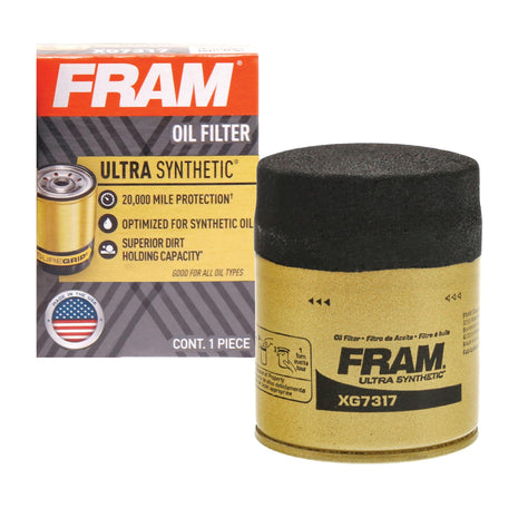 FRAM Synthetic XG7317P 20K Mile Change Automotive Replacement Engine Oil Filter for Synthetic Oil Changes, Premium Vehicle Engine Protection Oil Filter for Select Vehicle Model Years