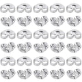 SANNIX 30pcs/15 Pairs 925 Sterling Silver Earring Backs Replacement Secure Ear Lockings