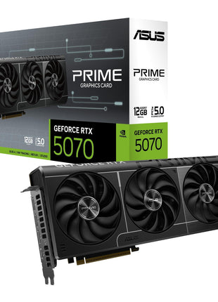 ASUS The SFF-Ready Prime GeForce RTX™ 5070 Graphics Card, NVIDIA (PCIe® 5.0, 12GB GDDR7, HDMI®/DP 2.1, 2.5-Slot, Axial-tech Fans, Dual BIOS)