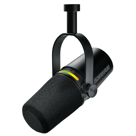 Shure MV7 Podcast Dynamic Microphone. OBS Certified, Enhanced Audio, LED Touch Panel, USB C & xLR Outputs, Auto Level Mode, Digital Pop Filter, Reverb Effects, Podcasting, Streaming, Recording  Black