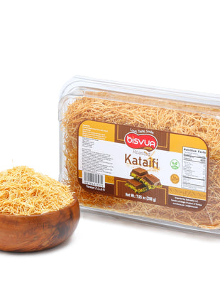 BISVUA Premium Roasted Kataifi Pastry 200g (7.1 oz) ??Golden Toasted Shredded Fillo Dough for Dubai Chocolate Filling, Pistachio Cream Recipes, Kunafa Dough & Crunchy Dessert w/ Katafi? and Knafeh