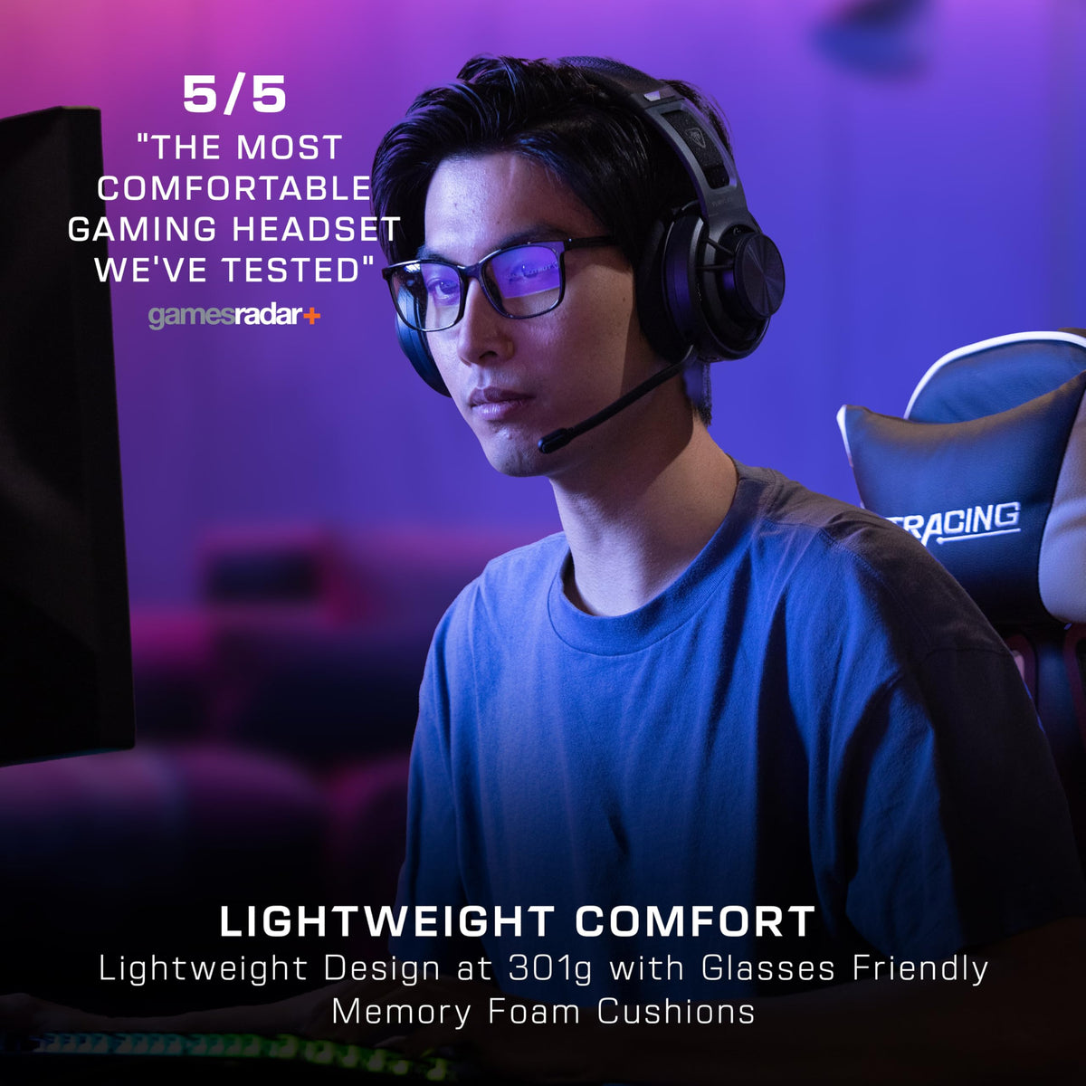 Turtle Beach Atlas Air Wireless Open Back PC Gaming Headset - PC, PS5, PS4, Mobile - 24-bit High-Fidelity Audio, Broadcast Grade Mic, Bluetooth, Floating Earcup, Memory Foam Cushions, 50-Hr Battery