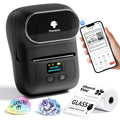 Phomemo M110 Label Makers - Barcode Label Printer Bluetooth Label Maker Portable Thermal Printer for Small Business, Address, Barcode, Logo, Clothing, Mailing, Sticker Printers for Phones & PC, Black