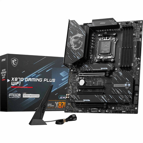 MSI X870 Gaming Plus WiFi Motherboard, ATX - Supports AMD Ryzen 9000/8000 / 7000 Processors, AM5-60A SPS VRM, DDR5 Memory Boost 8200+ MT/s (OC), PCIe 5.0 x16 & 4.0 x16, M.2 Gen5, Wi-Fi 7, 5G LAN