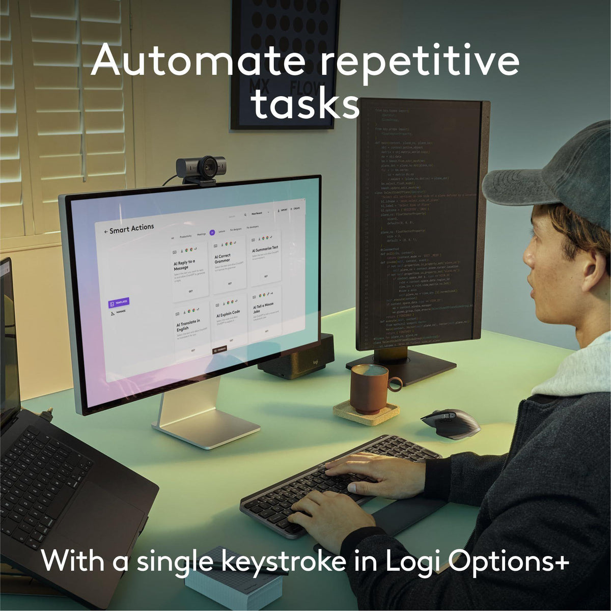 Logitech MX Keys S for Mac, Wireless Keyboard, Fluid, Precise Laptop-Like Typing, Programmable Keys, Backlit, Bluetooth USB C Rechargeable for MacBook Pro, MacBook Air, iMac, iPad - Pale Grey