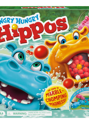 Hasbro Gaming Hungry Hungry Hippos Game for Preschoolers | Instant Marble Relaunch, Easy Set-Up & Storage| Ages 4 and Up | 2 to 4 Players | Kids Games