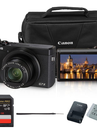 Canon PowerShot G7 X Mark III Digital Camera | 20.1MP 1-Inch Sensor, 4.2X Optical Zoom, 4K UHD Video, Wi-Fi & Bluetooth | Vlogging & Travel Camera with Bag and 64GB Card
