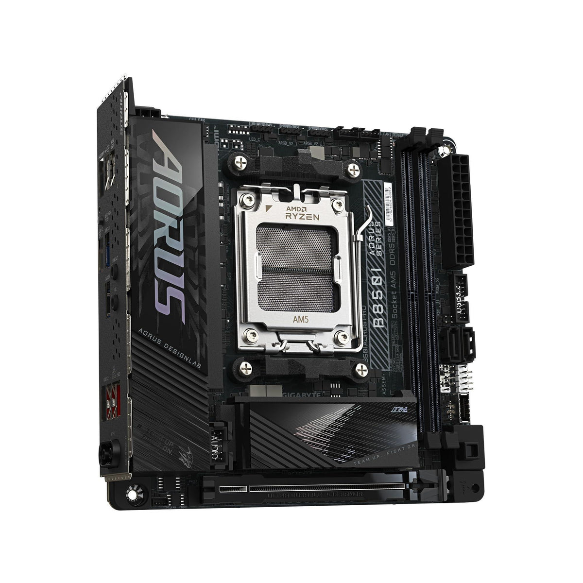 GIGABYTE B850I AORUS PRO AMD AM5 LGA 1718 Motherboard, Mini-ITX, DDR5, 2X M.2, PCIe 5.0, USB-C, WIFI7, 2.5GbE LAN, EZ-Latch, 5-Year Warranty