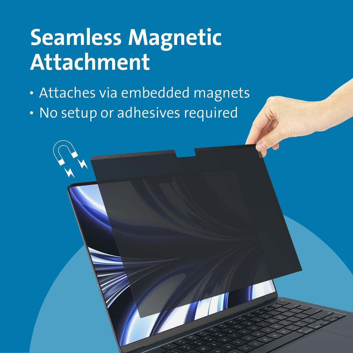 Kensington MagPro™ Elite Magnetic Privacy Screen for MacBook Air 13.6 inch (M2/M3/M4, 2022 and newer, K58374WW)